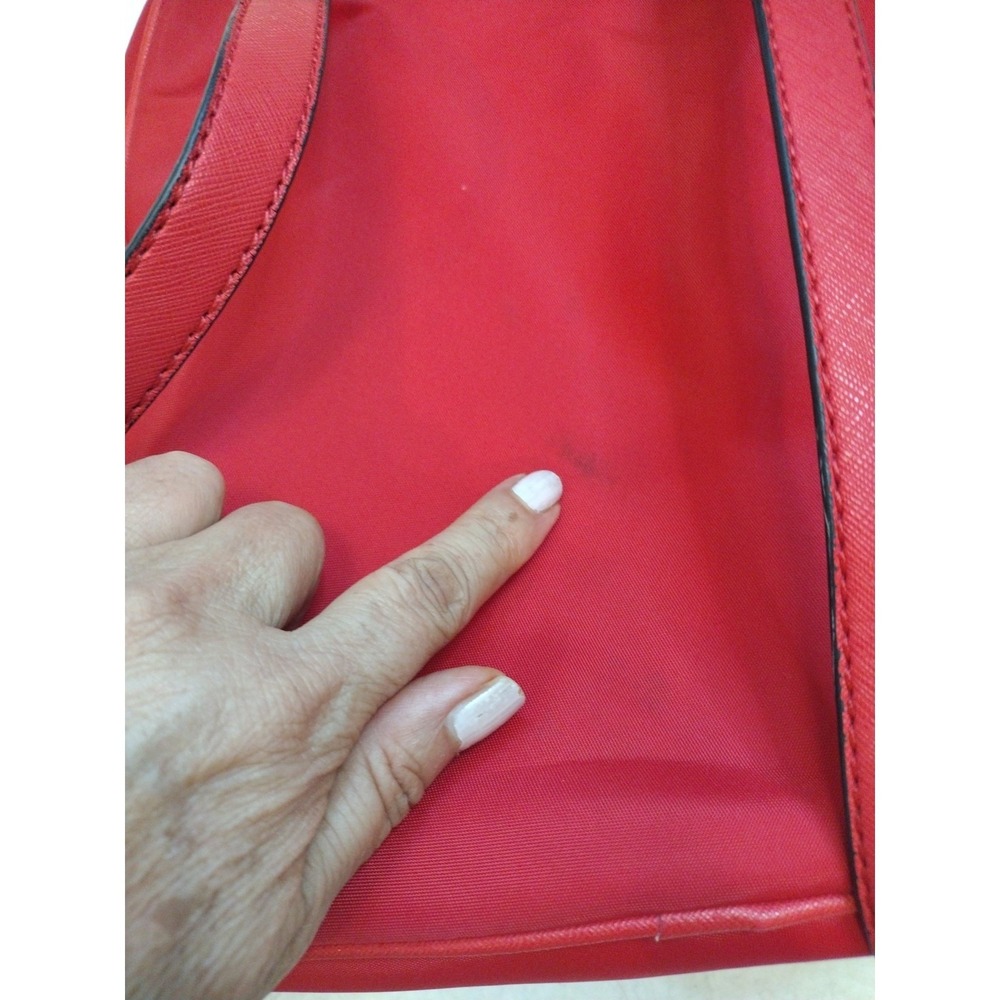 Guess Rock Beat Red Nylon Backpack Dual Zipper Approximately 12" X‎ 10" Casual - Picture 6 of 8